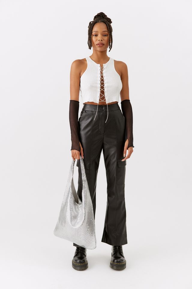 Native Youth Faux Leather Cargo Pant | Urban Outfitters