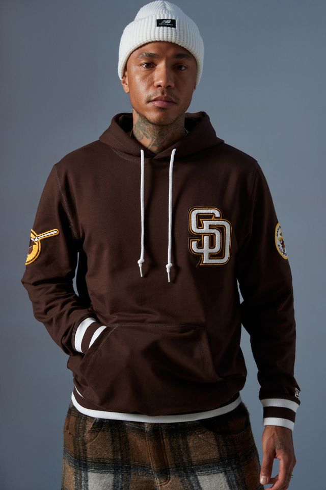 New Era Men's Brown San Diego Padres Team Hoodie T-shirt