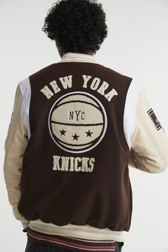 ULTRA GAME UO Exclusive New York Knicks Workwear Varsity Jacket #1