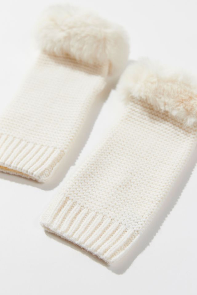 Echo Faux Fur Trimmed Arm Warmer Urban Outfitters