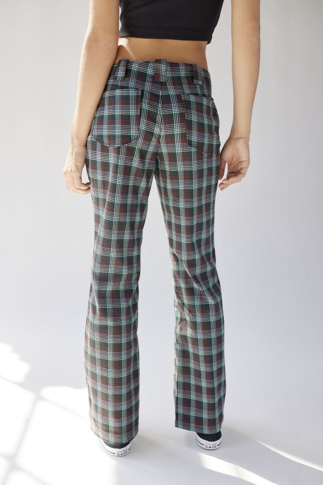 Urban Outfitters Uo Checkered Knit Flare Pant in Orange