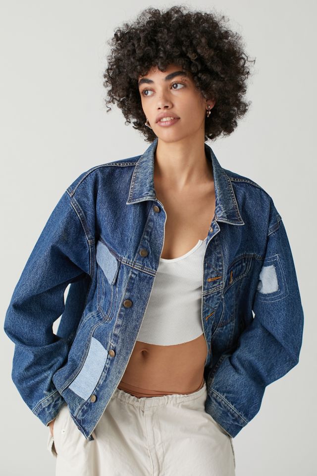 Urban Renewal Remade Tonal Patch Denim Jacket | Urban Outfitters
