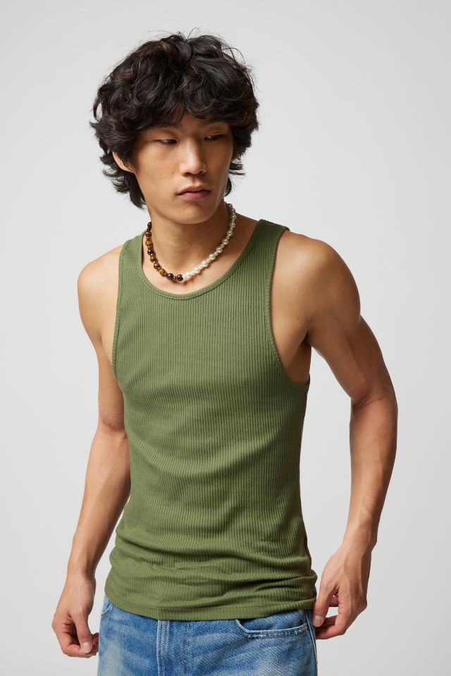 Essential Rib Tank Top - Green