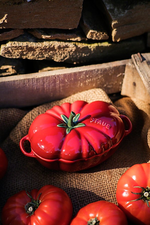 Shop Staub Ceramic 16-oz Petite Tomato Cocotte Baking Dish In Cherry At Urban Outfitters