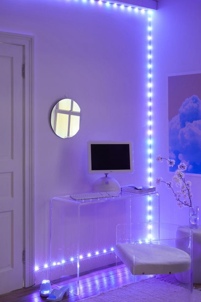 led light strips in room