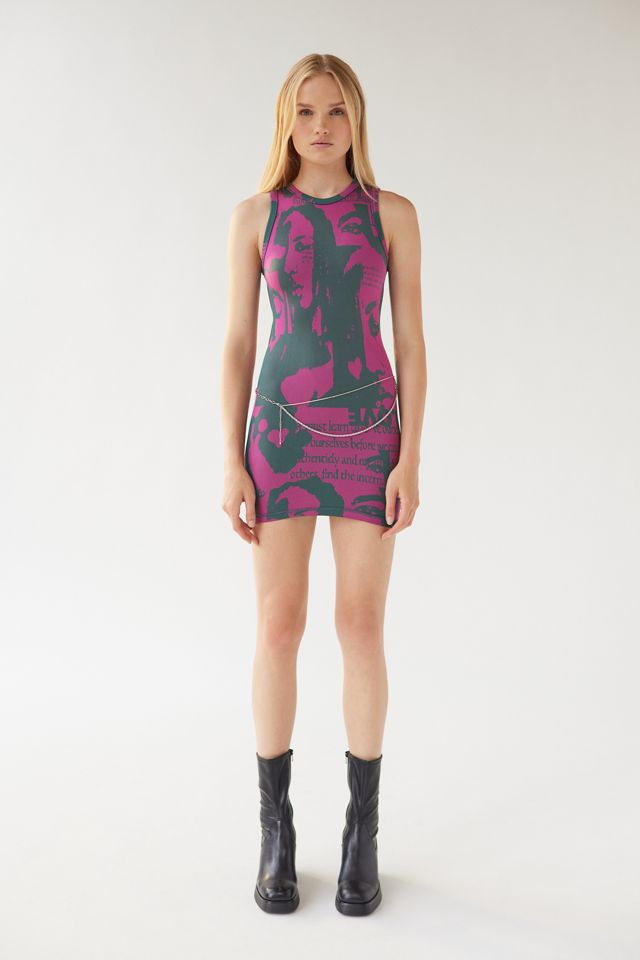 UO Graphic Cutout Mini Dress | Urban Outfitters