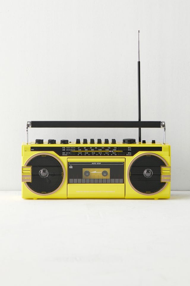 UO Retro Yellow Wireless Boombox Speaker #1