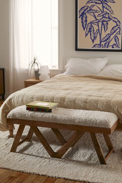 Urban Outfitters Akira Bench In Brown At