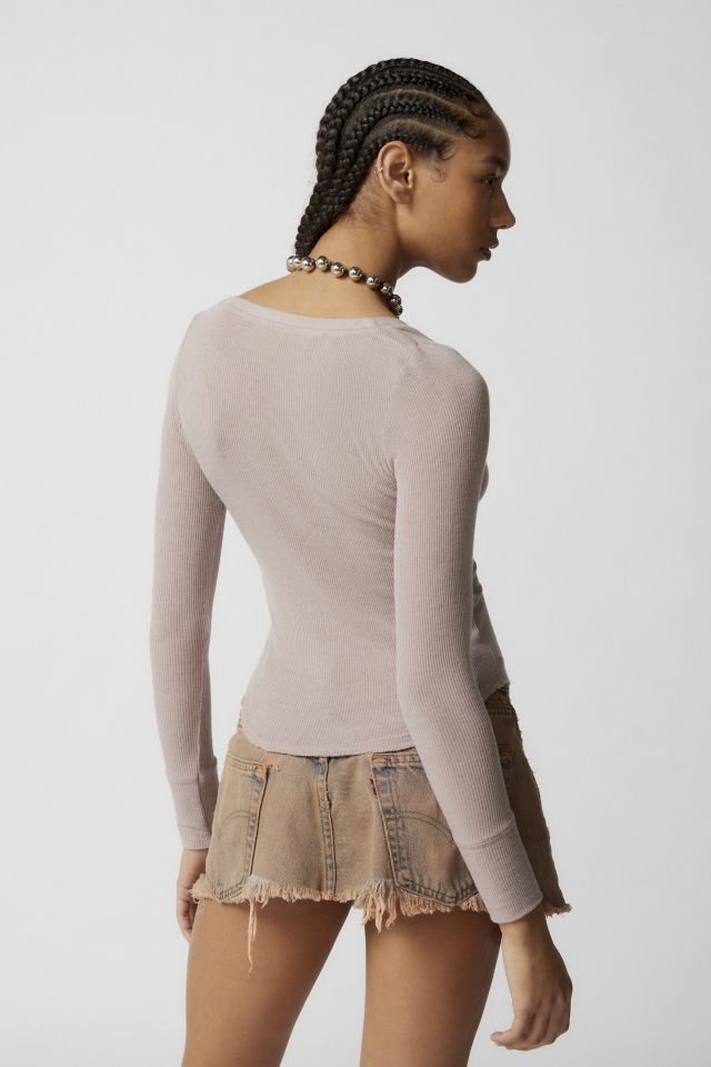 Out From Under Snap Henley Top #4