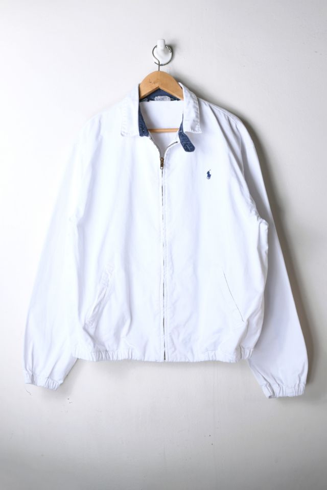 Vintage 90s Polo Ralph Lauren White Twill Jacket | Urban Outfitters