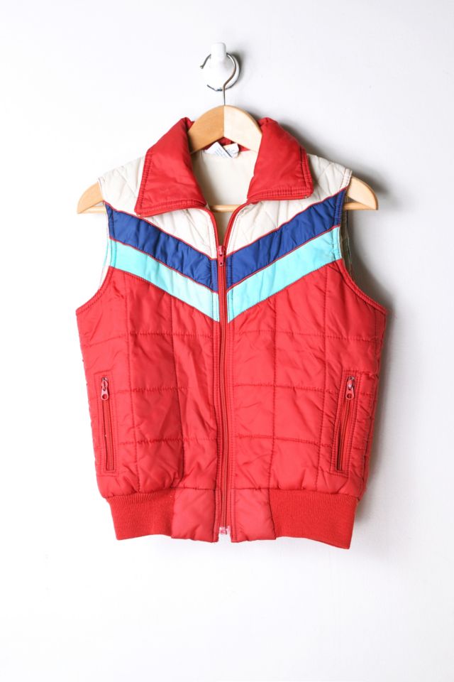 Vintage 70s Red Puffer Vest | Urban Outfitters