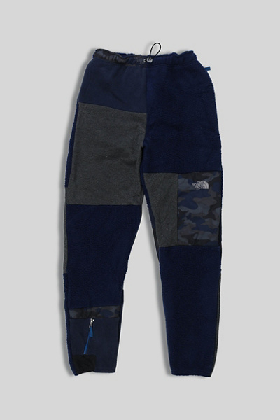 Rework North Face Fleece Midi Skirt Blue