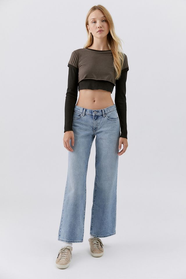 Abrand 00 Wide Low Rise Jean Tara Indigo