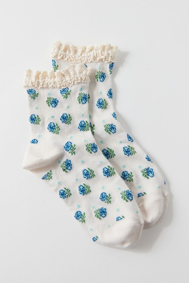 Henley Ruffle Ankle Sock Urban Outfitters