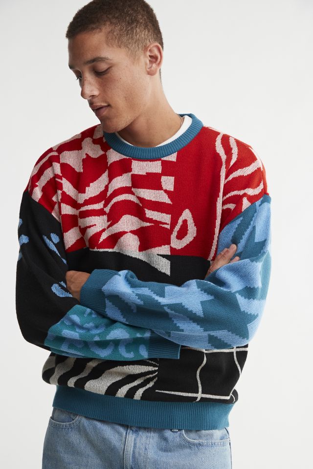 Graphic crew shop neck sweater