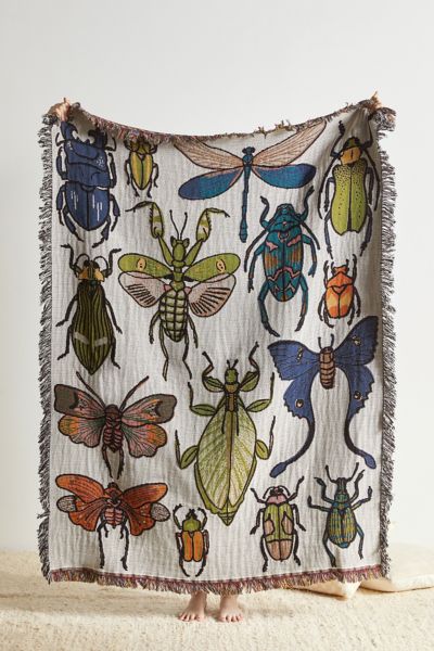 Calhoun Co. Insect Tapestry Throw Blanket