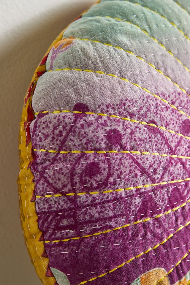 Urban Renewal One-Of-A-Kind Kantha Shelly Pillow #2