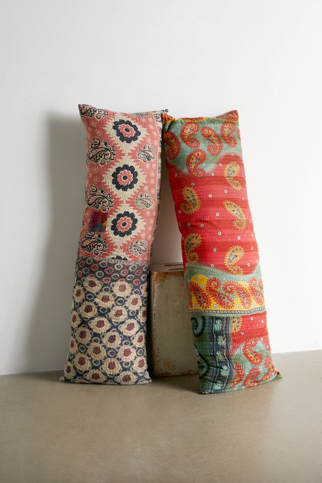 Urban Renewal One-Of-A-Kind Kantha XL Body Pillow #1