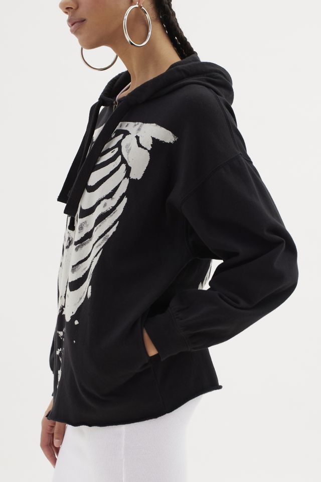 UO Skeleton Zip-Up Sweatshirt