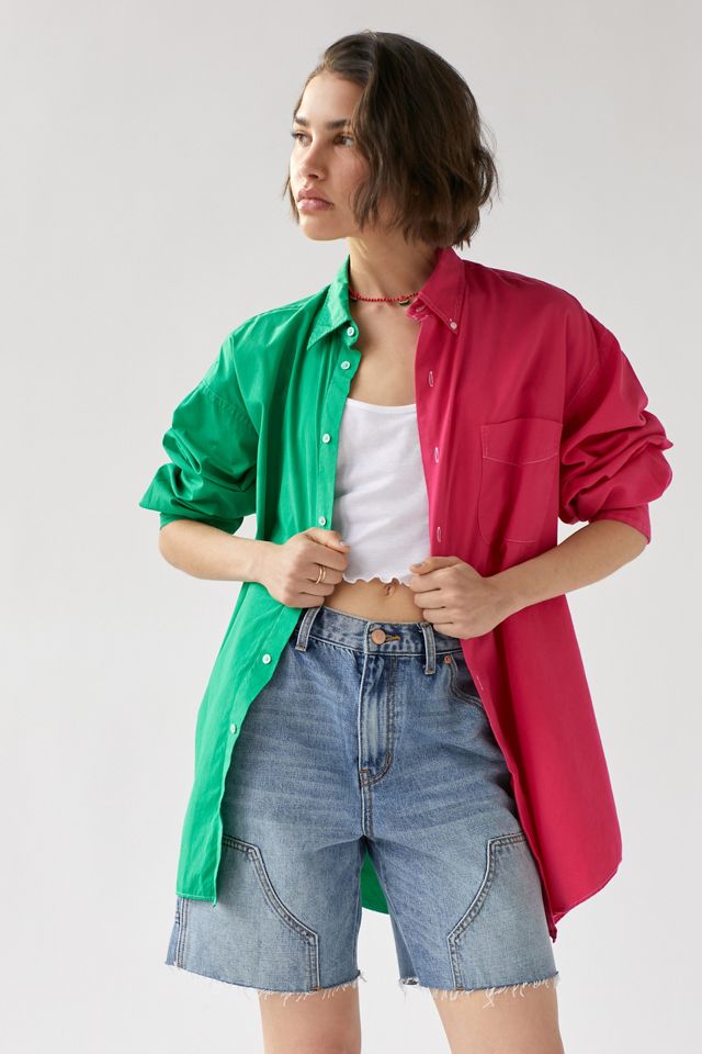 Urban Renewal Recycled Overdyed Watermelon Shirt | Urban Outfitters
