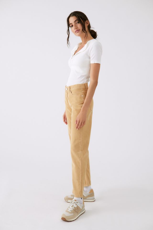 Urban Outfitters Pants BDG Mom High Rise Corduroy Pant in Beige Size 24