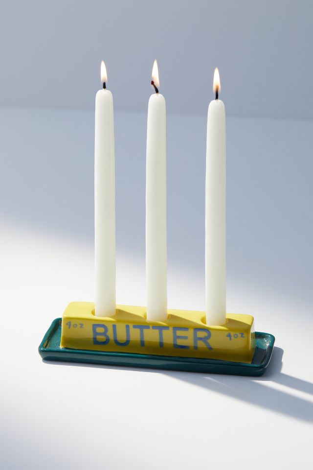 Porte-bougies fuselé Butter #1