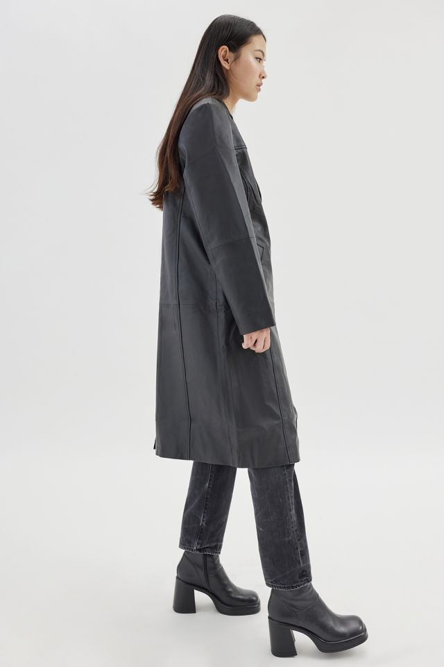 Deadwood Ollie Leather Trench Coat #1