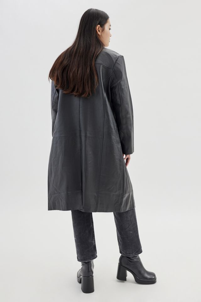 Deadwood Ollie Leather Trench Coat #2