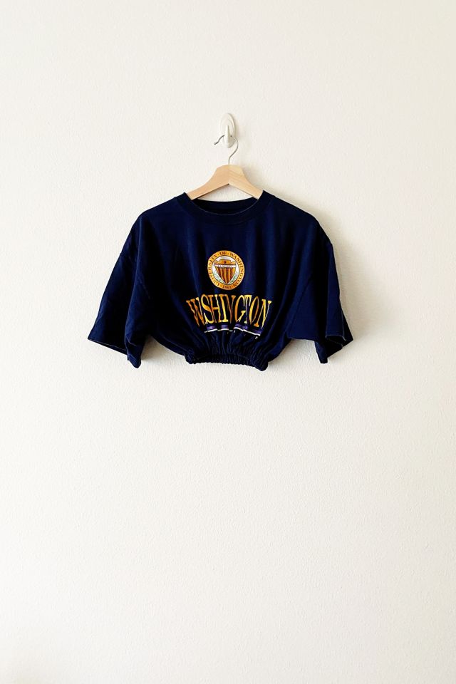 Vintage Reworked University of  Washington Crop Top