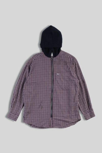 Frankie Collective Rework Hooded Flannel 108 | Urban Outfitters