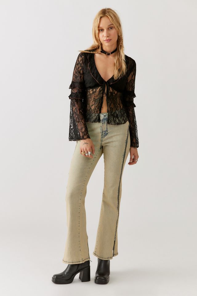 UO Janet Sheer Lace Blouse #2