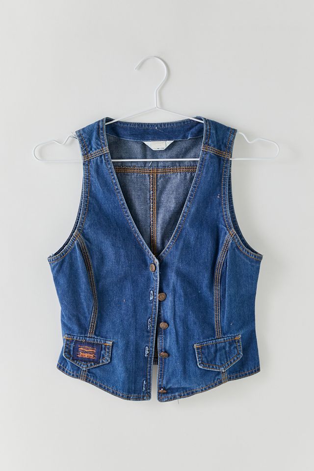 Levi's denim vest, men's size S unclear Blue type light blue Vintage Second Hand
