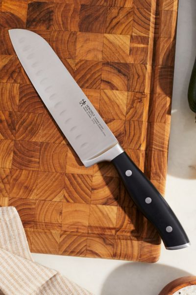 Henckels Forged Accent 7-inch Hollow Edge Santoku Knife In Stainless Steel