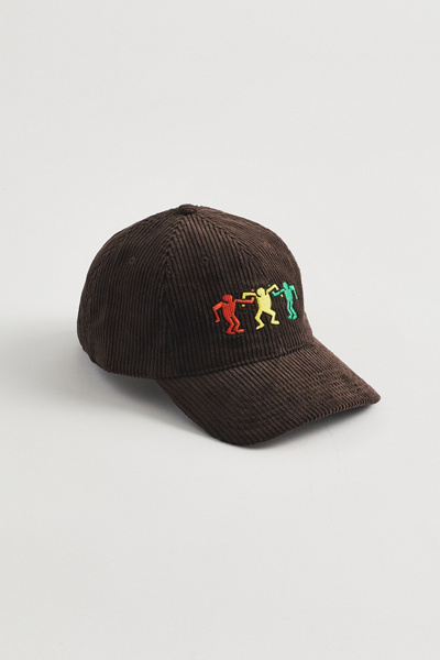 Keith Haring Locked Arms Corduroy Strapback Hat