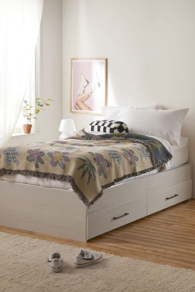 Urban Outfitters Wade Storage Bed In White