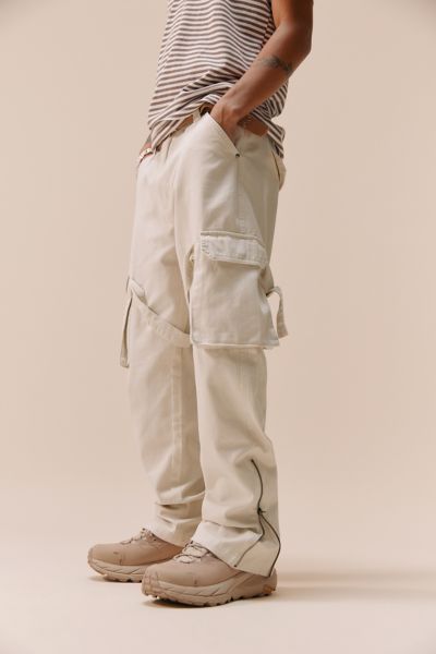 Standard Cloth Flared Cargo Pant In Neutral