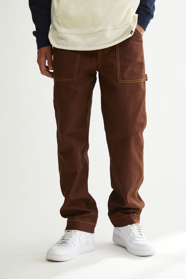 BDG Straight Fit Contrast Stitch Carpenter Pant | Urban Outfitters