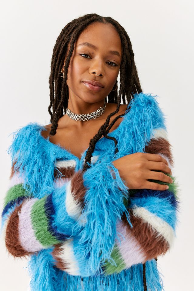 House Of Sunny Vivienne FeatherKnit Cardigan Urban Outfitters