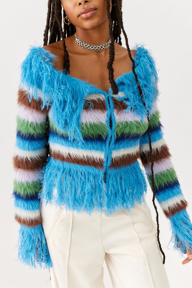 House Of Sunny Vivienne FeatherKnit Cardigan Urban Outfitters