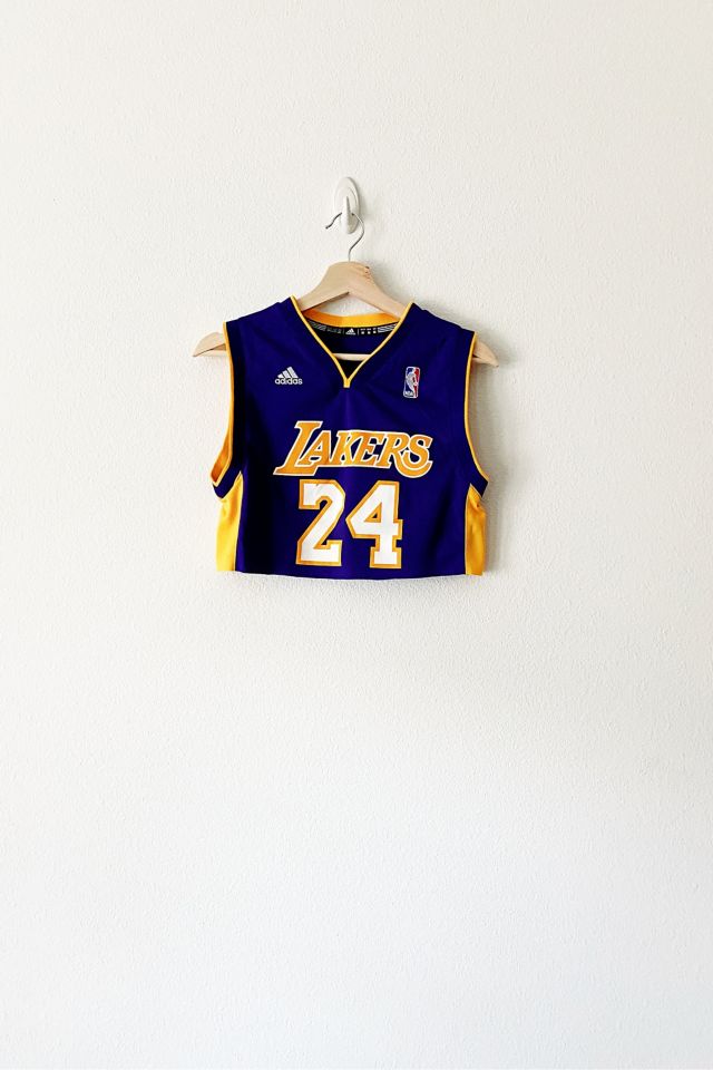 KOBE BRYANT LOS ANGELES LAKERS WOMEN'S CROP TOP THROWBACK JERSEY