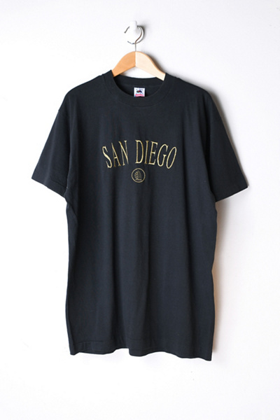 T-shirt Vintage Années 90 Buffalo Joe's San Diego - Noir, Taille L, Coton - Occasion Très Bon état