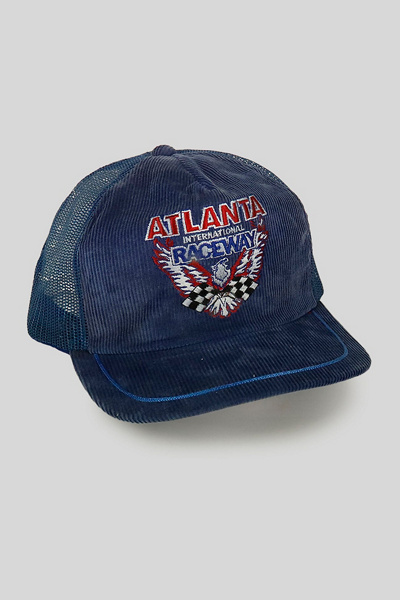 Vintage Atlanta International Raceway Corduroy Snapback Trucker Hat ...