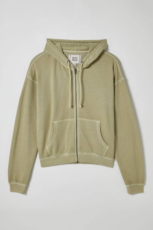 BDG Bonfire Full Zip Hoodie Sweatshirt Urban Outfitters