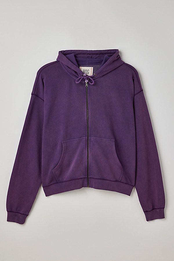 Bdg Bonfire Zip-up Hoodie Sweatshirt In Purple
