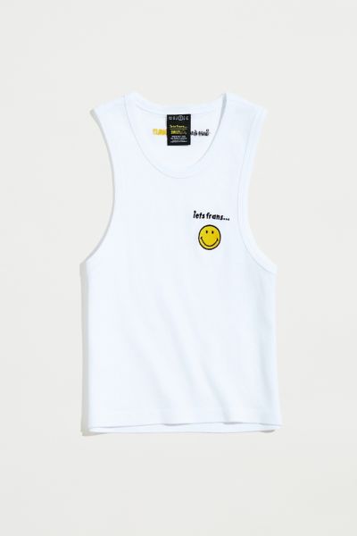 iets frans… X Smiley Embroidered Fitted Tank Top | Urban Outfitters