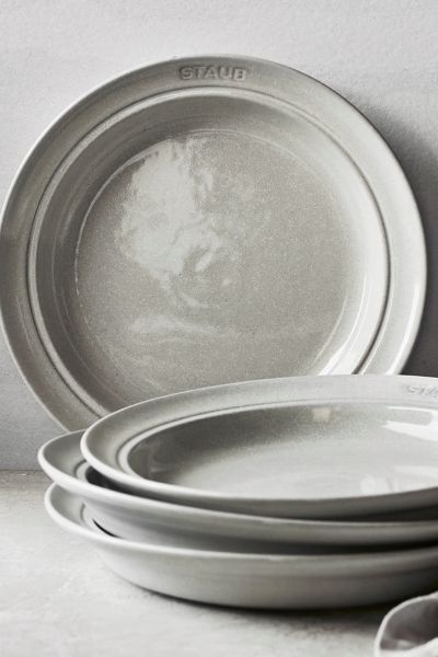 Staub Ceramic Dinnerware 4-piece 9.5-inch Stoneware Soup/pasta Bowl Set In White Truffle At Urban Outfitte In White Truffle