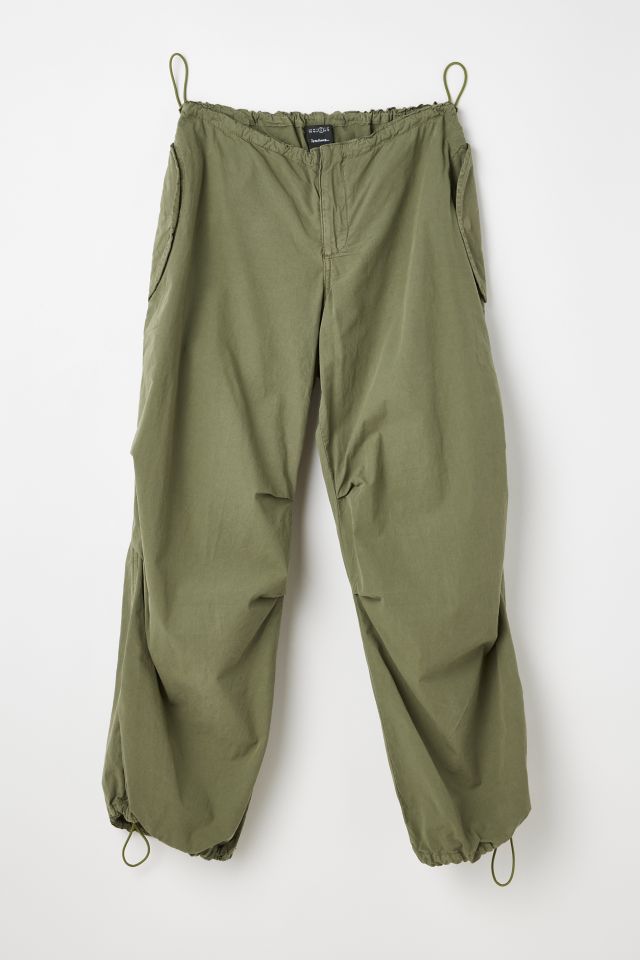 Men's Loose Cargo Parachute Pants, Men's Bottoms