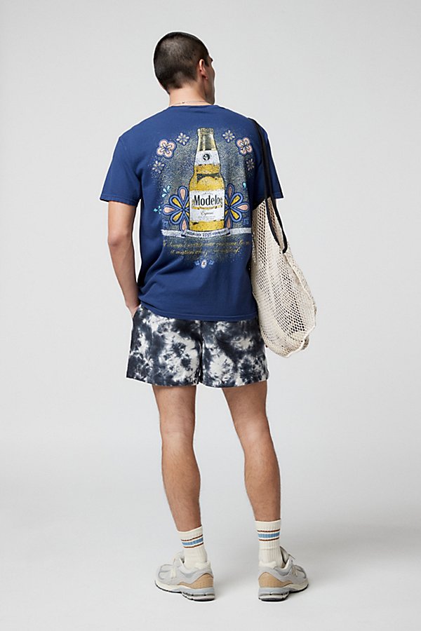 Urban Outfitters Modelo Cerveza Pigment Dye Tee In Navy