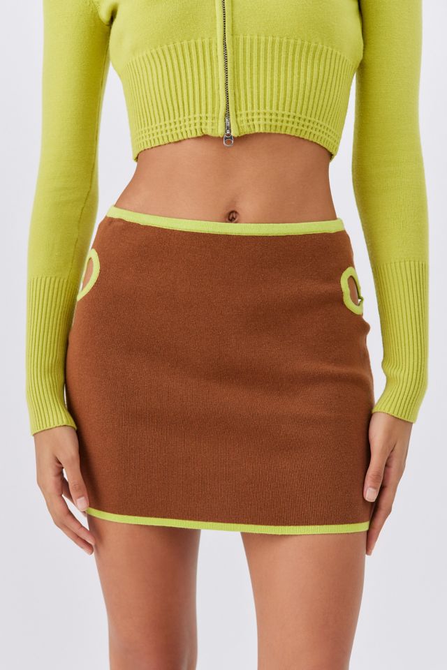 Another Girl Knit Cutout Mini Skirt #2