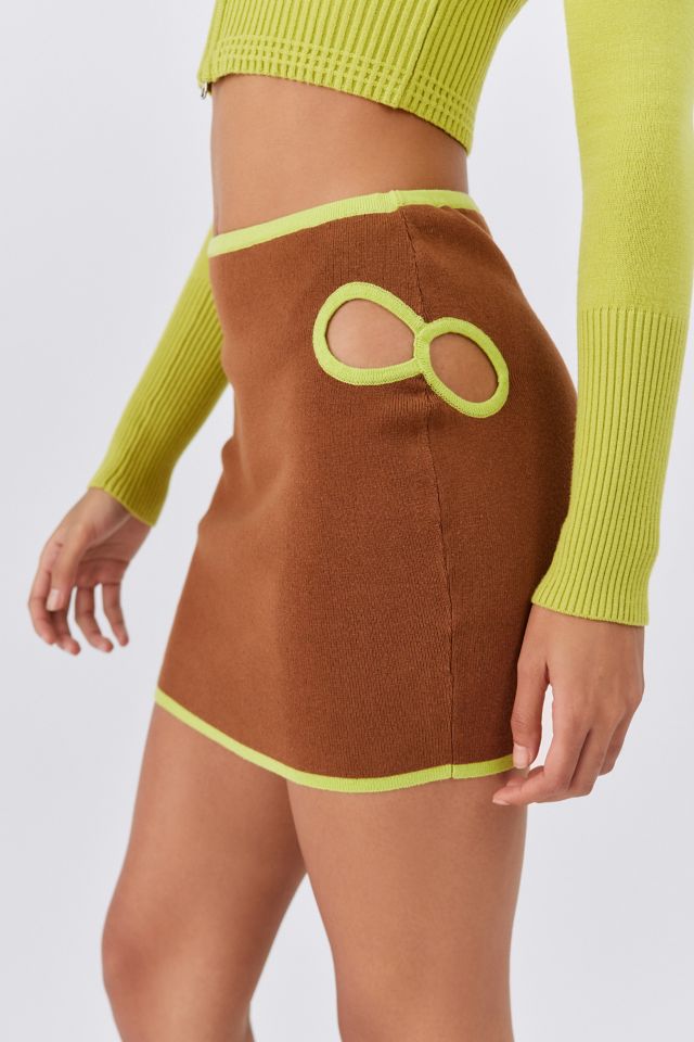 Another Girl Knit Cutout Mini Skirt #3